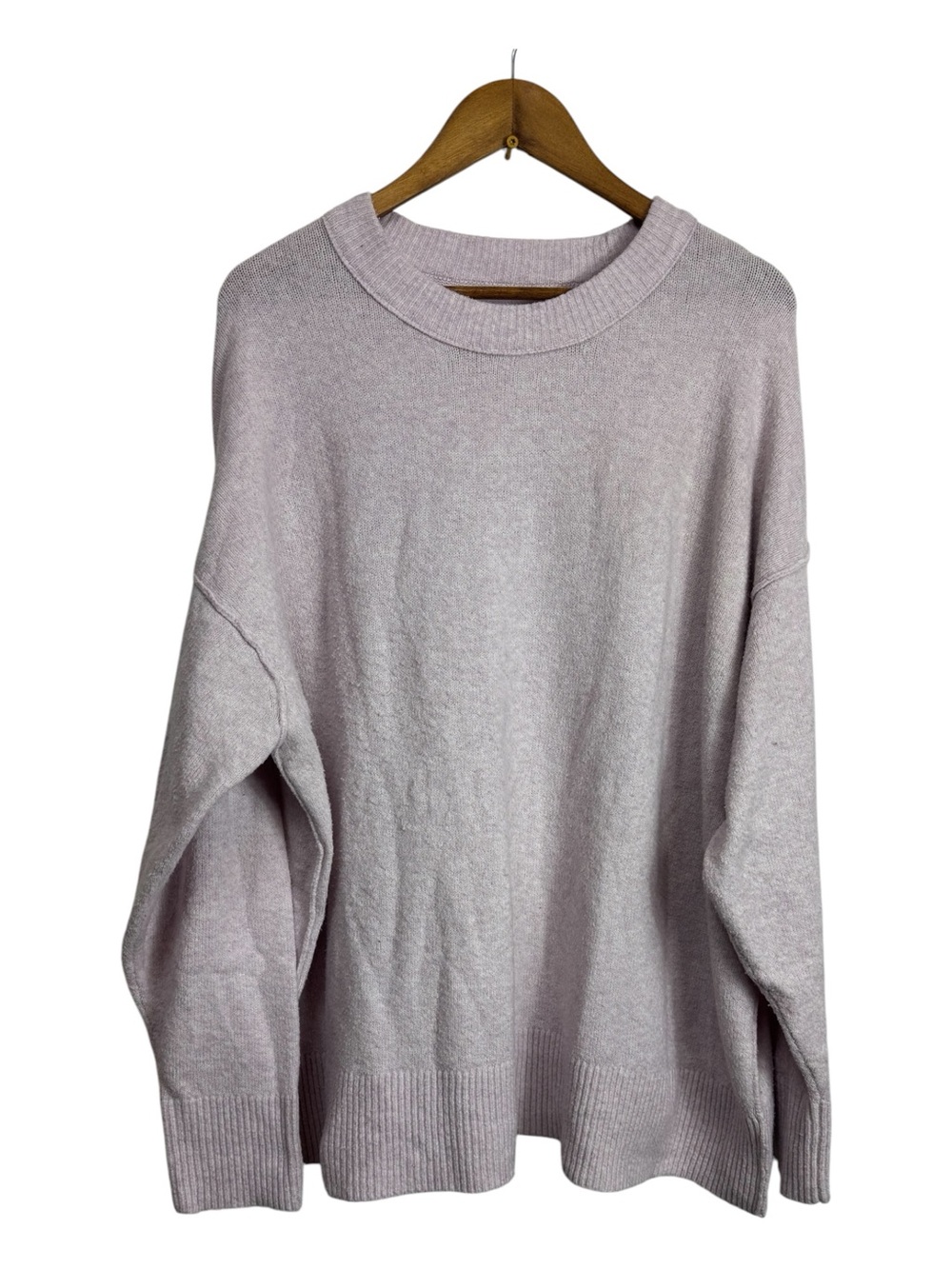 Aerie Oversized Soft Lilac Crewneck Sweater Large - Picture 1 of 9